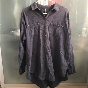 FREE PEOPLE oversized button down shirt